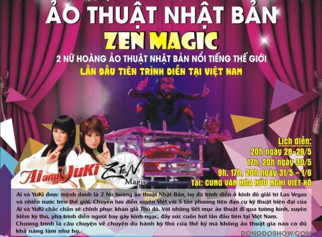 Hai “nữ hoàng ảo thuật Nhật Bản biểu diễn tại Việt Nam